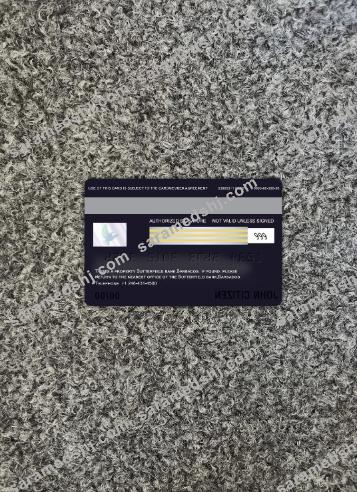Barbados Butterfield bank visa card photolook back